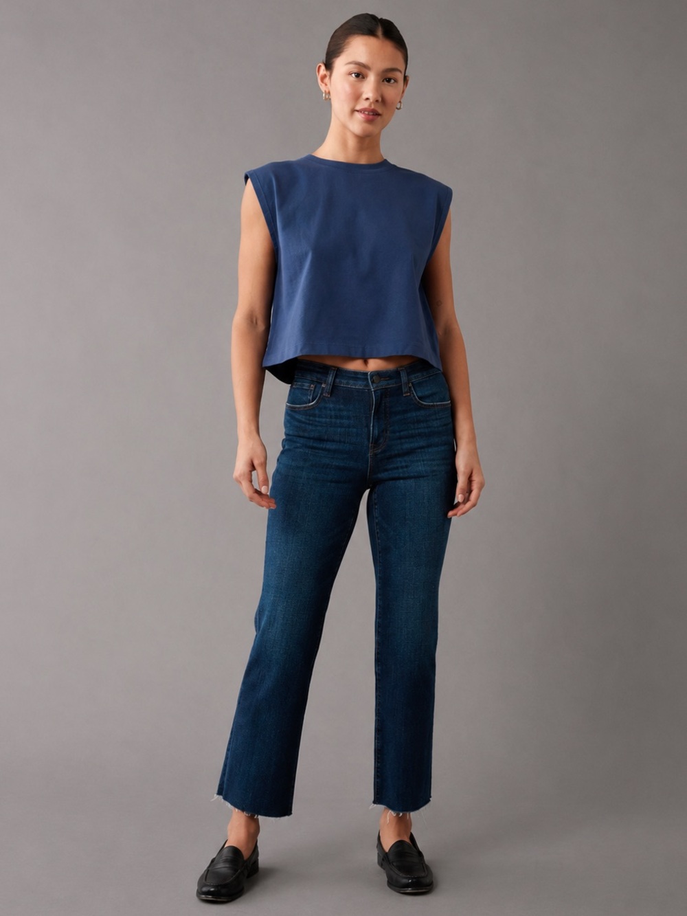 American Eagle Stretch High-Rise Kick Boot Crop Jeans 10 Long